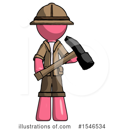 Royalty-Free (RF) Pink Design Mascot Clipart Illustration by Leo Blanchette - Stock Sample #1546534