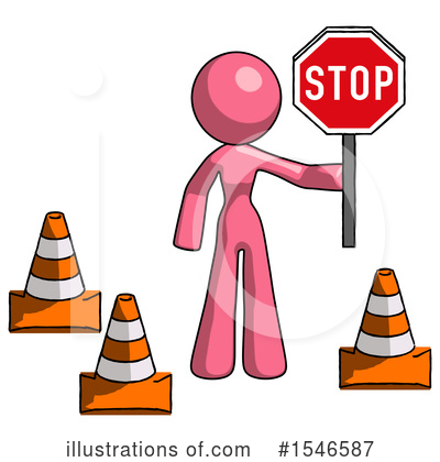 Royalty-Free (RF) Pink Design Mascot Clipart Illustration by Leo Blanchette - Stock Sample #1546587