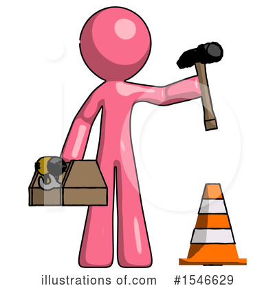 Royalty-Free (RF) Pink Design Mascot Clipart Illustration by Leo Blanchette - Stock Sample #1546629