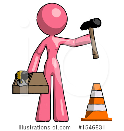 Royalty-Free (RF) Pink Design Mascot Clipart Illustration by Leo Blanchette - Stock Sample #1546631