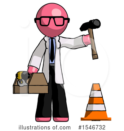 Royalty-Free (RF) Pink Design Mascot Clipart Illustration by Leo Blanchette - Stock Sample #1546732