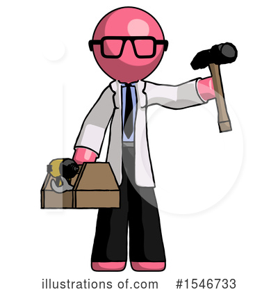 Royalty-Free (RF) Pink Design Mascot Clipart Illustration by Leo Blanchette - Stock Sample #1546733