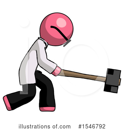 Royalty-Free (RF) Pink Design Mascot Clipart Illustration by Leo Blanchette - Stock Sample #1546792