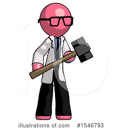 Royalty-Free (RF) Pink Design Mascot Clipart Illustration by Leo Blanchette - Stock Sample #1546793