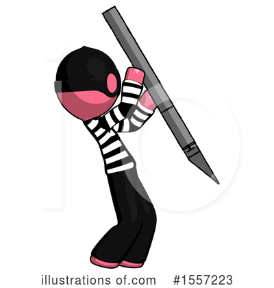 Royalty-Free (RF) Pink Design Mascot Clipart Illustration by Leo Blanchette - Stock Sample #1557223