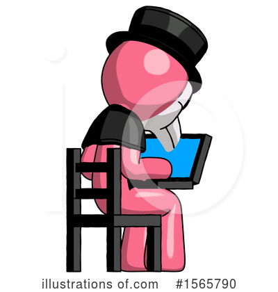 Royalty-Free (RF) Pink Design Mascot Clipart Illustration by Leo Blanchette - Stock Sample #1565790