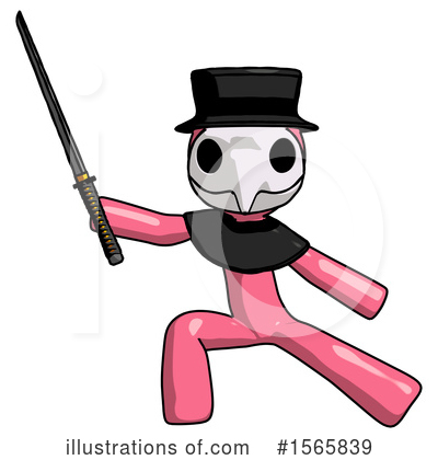 Royalty-Free (RF) Pink Design Mascot Clipart Illustration by Leo Blanchette - Stock Sample #1565839