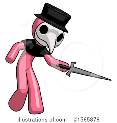 Royalty-Free (RF) Pink Design Mascot Clipart Illustration by Leo Blanchette - Stock Sample #1565878