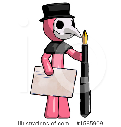 Royalty-Free (RF) Pink Design Mascot Clipart Illustration by Leo Blanchette - Stock Sample #1565909