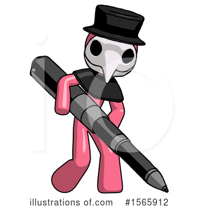 Royalty-Free (RF) Pink Design Mascot Clipart Illustration by Leo Blanchette - Stock Sample #1565912