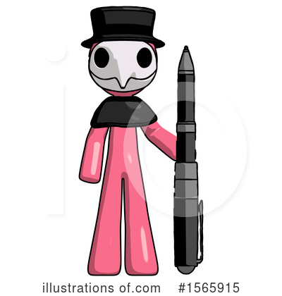 Royalty-Free (RF) Pink Design Mascot Clipart Illustration by Leo Blanchette - Stock Sample #1565915