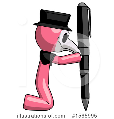 Royalty-Free (RF) Pink Design Mascot Clipart Illustration by Leo Blanchette - Stock Sample #1565995