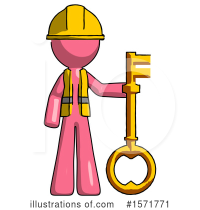 Royalty-Free (RF) Pink Design Mascot Clipart Illustration by Leo Blanchette - Stock Sample #1571771