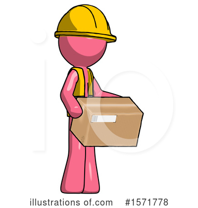 Royalty-Free (RF) Pink Design Mascot Clipart Illustration by Leo Blanchette - Stock Sample #1571778