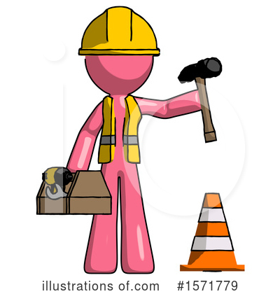 Royalty-Free (RF) Pink Design Mascot Clipart Illustration by Leo Blanchette - Stock Sample #1571779