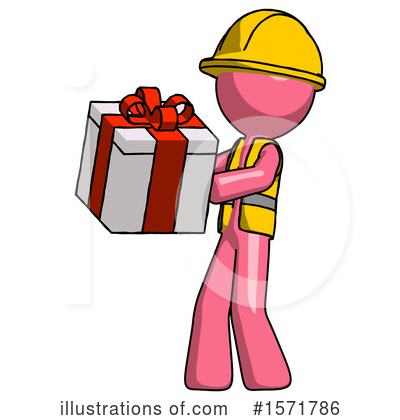 Royalty-Free (RF) Pink Design Mascot Clipart Illustration by Leo Blanchette - Stock Sample #1571786