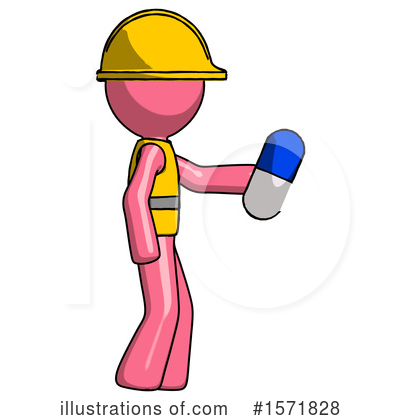 Royalty-Free (RF) Pink Design Mascot Clipart Illustration by Leo Blanchette - Stock Sample #1571828