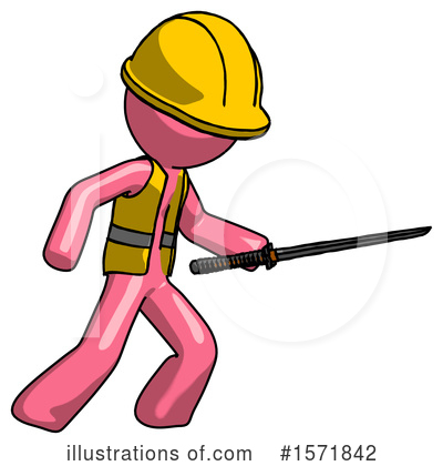 Royalty-Free (RF) Pink Design Mascot Clipart Illustration by Leo Blanchette - Stock Sample #1571842