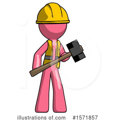 Royalty-Free (RF) Pink Design Mascot Clipart Illustration by Leo Blanchette - Stock Sample #1571857