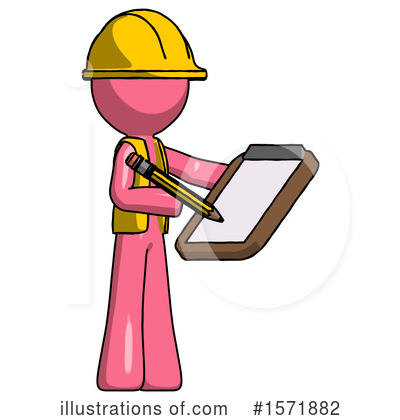 Royalty-Free (RF) Pink Design Mascot Clipart Illustration by Leo Blanchette - Stock Sample #1571882