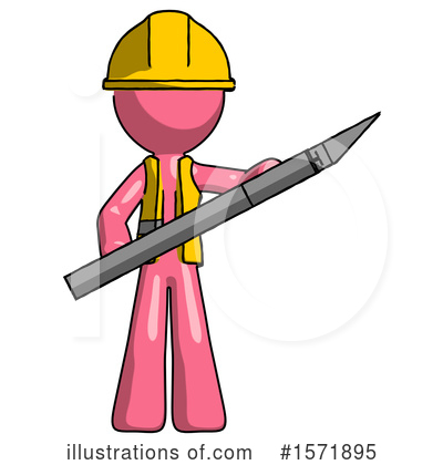 Royalty-Free (RF) Pink Design Mascot Clipart Illustration by Leo Blanchette - Stock Sample #1571895