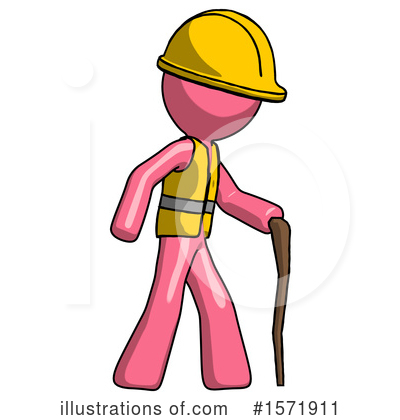 Royalty-Free (RF) Pink Design Mascot Clipart Illustration by Leo Blanchette - Stock Sample #1571911