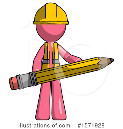 Royalty-Free (RF) Pink Design Mascot Clipart Illustration by Leo Blanchette - Stock Sample #1571928