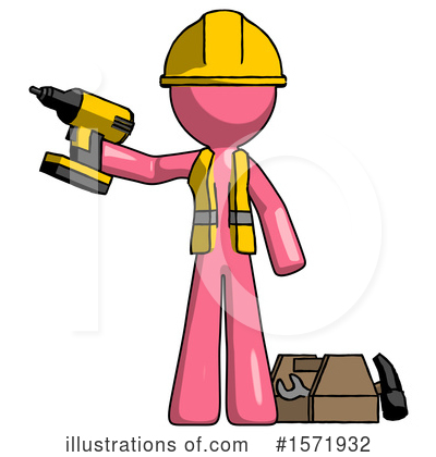 Royalty-Free (RF) Pink Design Mascot Clipart Illustration by Leo Blanchette - Stock Sample #1571932
