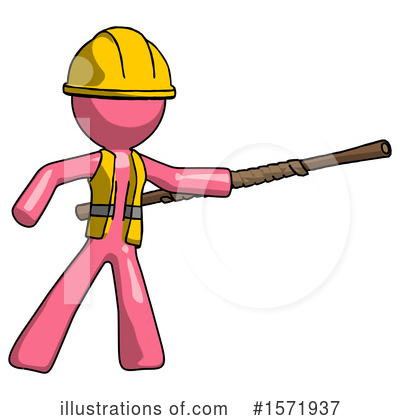Royalty-Free (RF) Pink Design Mascot Clipart Illustration by Leo Blanchette - Stock Sample #1571937