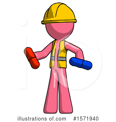 Royalty-Free (RF) Pink Design Mascot Clipart Illustration by Leo Blanchette - Stock Sample #1571940