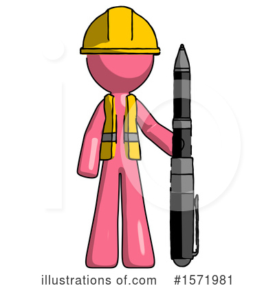 Royalty-Free (RF) Pink Design Mascot Clipart Illustration by Leo Blanchette - Stock Sample #1571981