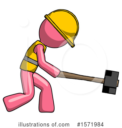 Royalty-Free (RF) Pink Design Mascot Clipart Illustration by Leo Blanchette - Stock Sample #1571984