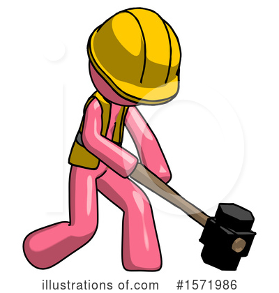 Royalty-Free (RF) Pink Design Mascot Clipart Illustration by Leo Blanchette - Stock Sample #1571986