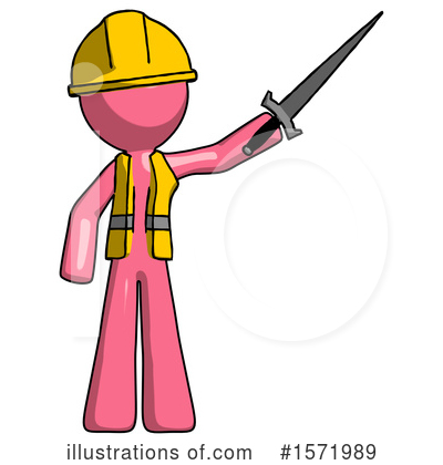 Royalty-Free (RF) Pink Design Mascot Clipart Illustration by Leo Blanchette - Stock Sample #1571989