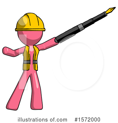 Royalty-Free (RF) Pink Design Mascot Clipart Illustration by Leo Blanchette - Stock Sample #1572000