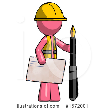 Royalty-Free (RF) Pink Design Mascot Clipart Illustration by Leo Blanchette - Stock Sample #1572001