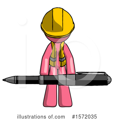 Royalty-Free (RF) Pink Design Mascot Clipart Illustration by Leo Blanchette - Stock Sample #1572035