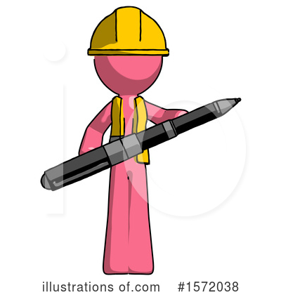 Royalty-Free (RF) Pink Design Mascot Clipart Illustration by Leo Blanchette - Stock Sample #1572038