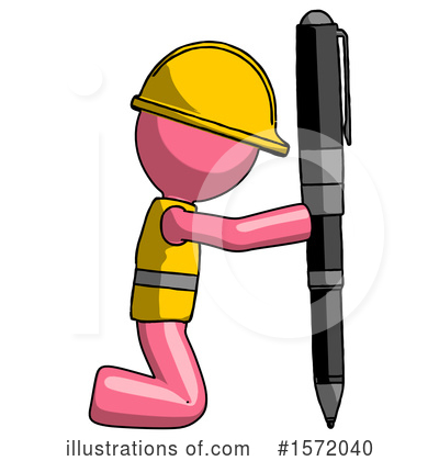 Royalty-Free (RF) Pink Design Mascot Clipart Illustration by Leo Blanchette - Stock Sample #1572040