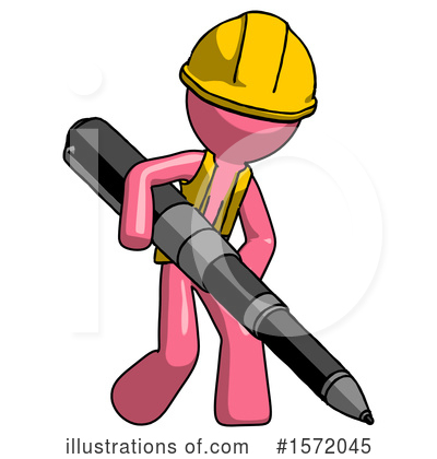 Royalty-Free (RF) Pink Design Mascot Clipart Illustration by Leo Blanchette - Stock Sample #1572045