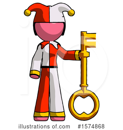 Royalty-Free (RF) Pink Design Mascot Clipart Illustration by Leo Blanchette - Stock Sample #1574868