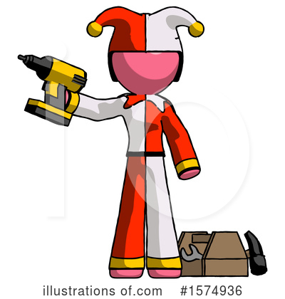 Royalty-Free (RF) Pink Design Mascot Clipart Illustration by Leo Blanchette - Stock Sample #1574936