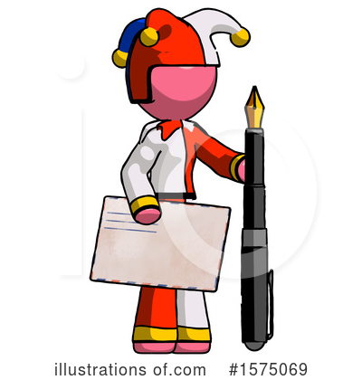 Royalty-Free (RF) Pink Design Mascot Clipart Illustration by Leo Blanchette - Stock Sample #1575069