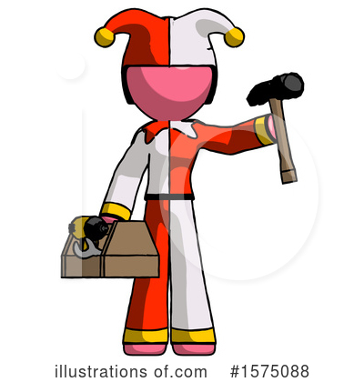 Royalty-Free (RF) Pink Design Mascot Clipart Illustration by Leo Blanchette - Stock Sample #1575088