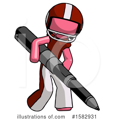 Royalty-Free (RF) Pink Design Mascot Clipart Illustration by Leo Blanchette - Stock Sample #1582931