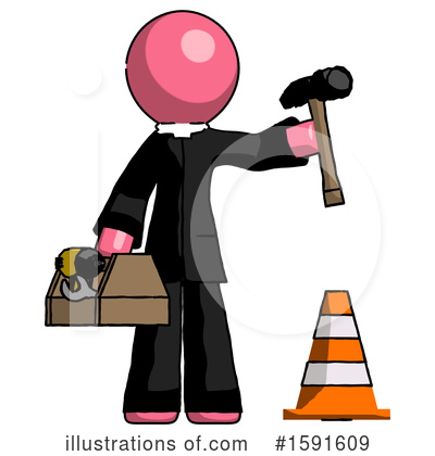 Royalty-Free (RF) Pink Design Mascot Clipart Illustration by Leo Blanchette - Stock Sample #1591609