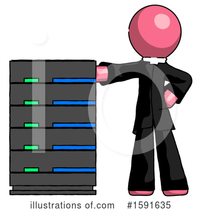 Royalty-Free (RF) Pink Design Mascot Clipart Illustration by Leo Blanchette - Stock Sample #1591635