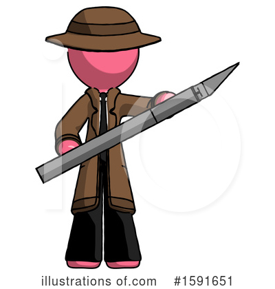 Royalty-Free (RF) Pink Design Mascot Clipart Illustration by Leo Blanchette - Stock Sample #1591651