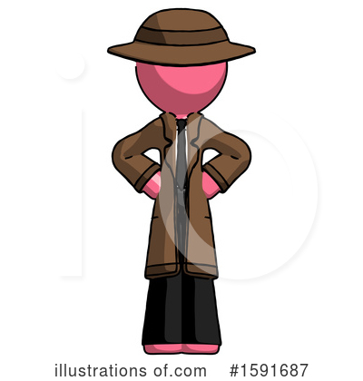Royalty-Free (RF) Pink Design Mascot Clipart Illustration by Leo Blanchette - Stock Sample #1591687