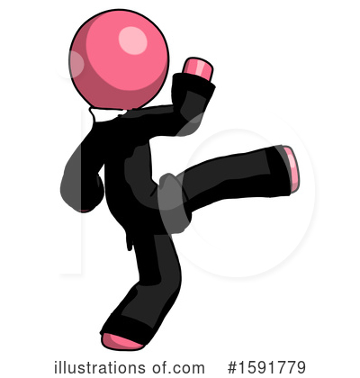 Royalty-Free (RF) Pink Design Mascot Clipart Illustration by Leo Blanchette - Stock Sample #1591779